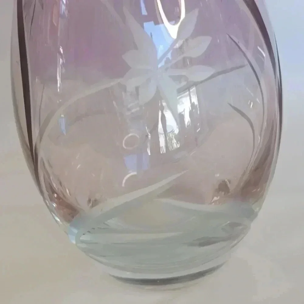 Lenox purple amethyst crystal vase